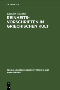 Reinheitsvorschriften im griechischen Kult_cover