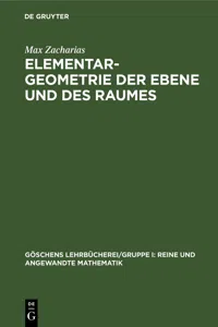 Elementargeometrie der Ebene und des Raumes_cover