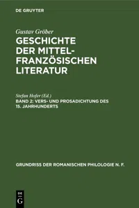 Vers- und Prosadichtung des 15. Jahrhunderts_cover