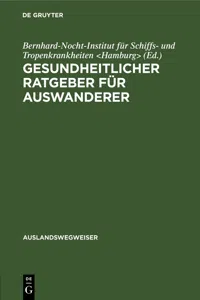 Gesundheitlicher Ratgeber für Auswanderer_cover