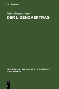 Der Lizenzvertrag_cover