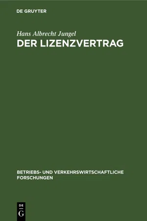 Der Lizenzvertrag