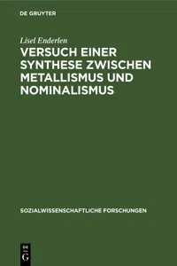 Versuch einer Synthese zwischen Metallismus und Nominalismus_cover