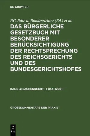 Sachenrecht [§ 854–1296]