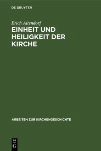 Einheit und Heiligkeit der Kirche_cover