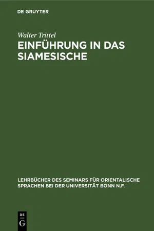 Einführung in das Siamesische