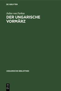 Der ungarische Vormärz_cover