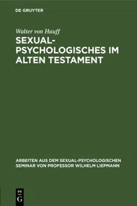 Sexualpsychologisches im Alten Testament_cover