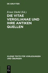 Die Vitae Vergilianae und ihre antiken Quellen_cover