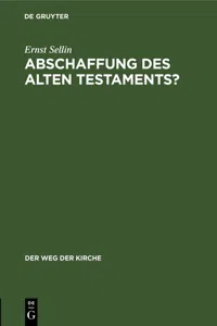 Abschaffung des Alten Testaments?_cover