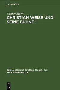 Christian Weise und seine Bühne_cover