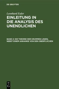 Die Theorie der krummen Linien, nebst einem Anhange von den Oberflächen_cover