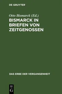 Bismarck in Briefen von Zeitgenossen_cover