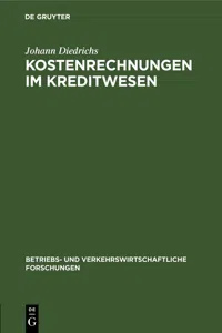 Kostenrechnungen im Kreditwesen_cover