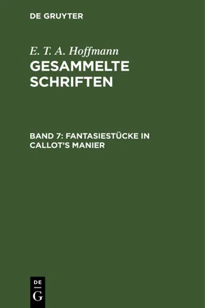 Fantasiestücke in Callot's Manier