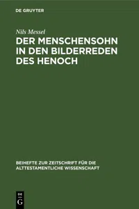 Der Menschensohn in den Bilderreden des Henoch_cover