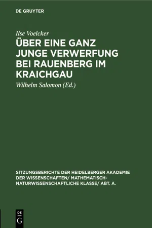 Über eine ganz junge Verwerfung bei Rauenberg im Kraichgau