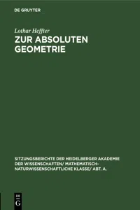 Zur absoluten Geometrie_cover