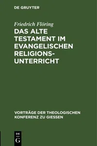 Das Alte Testament im evangelischen Religionsunterricht_cover