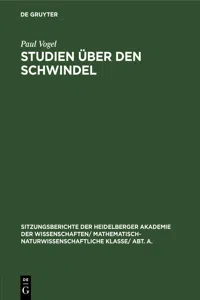 Studien über den Schwindel_cover