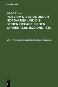 Inclinationen und Intensitäten, Declinationsbeobachtungen auf der See, periodische Declinationsveränderungen_cover