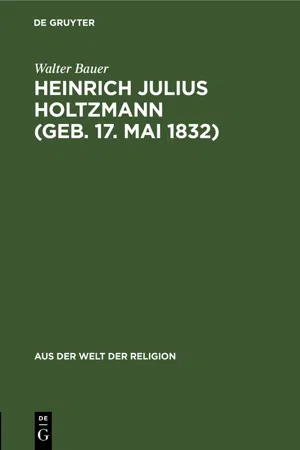 Heinrich Julius Holtzmann (geb. 17. Mai 1832)