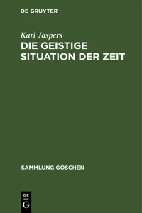 Die geistige Situation der Zeit_cover