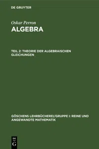 Theorie der algebraischen Gleichungen_cover