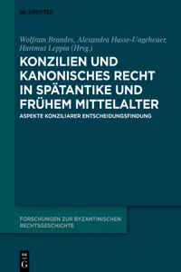 Konzilien und kanonisches Recht in Spätantike und frühem Mittelalter_cover