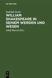 William Shakespeare in seinem Werden und Wesen_cover