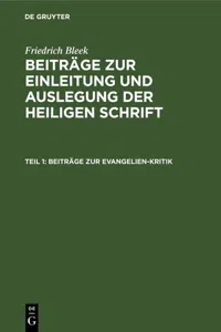 Beiträge zur Evangelien-Kritik_cover