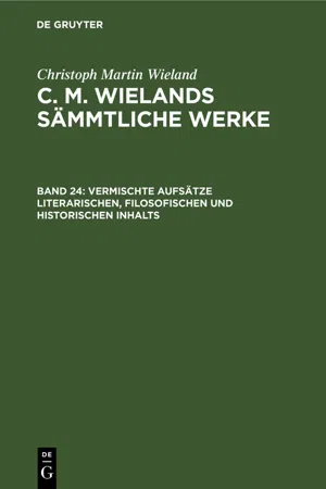 Vermischte Aufsätze literarischen, filosofischen und historischen Inhalts