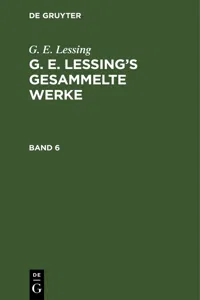 G. E. Lessing: G. E. Lessing's gesammelte Werke. Band 6_cover