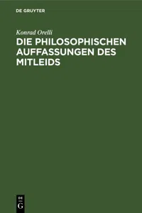 Die philosophischen Auffassungen des Mitleids_cover