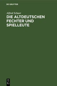 Die altdeutschen Fechter und Spielleute_cover