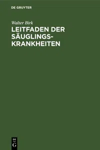 Leitfaden der Säuglingskrankheiten_cover