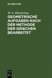 Geometrische Aufgaben nach der Methode der Griechen bearbeitet_cover