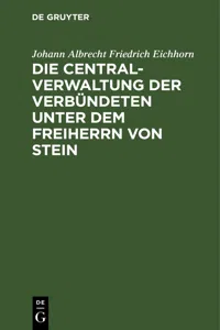 Die Centralverwaltung der Verbündeten unter dem Freiherrn von Stein_cover