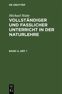 Michael Hube: Vollständiger und fasslicher Unterricht in der Naturlehre. Band 4, Abt. 1_cover