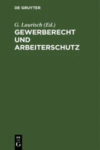 Gewerberecht und Arbeiterschutz_cover