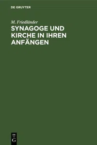 Synagoge und Kirche in ihren Anfängen_cover