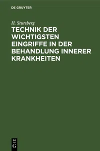 Technik der wichtigsten Eingriffe in der Behandlung innerer Krankheiten_cover