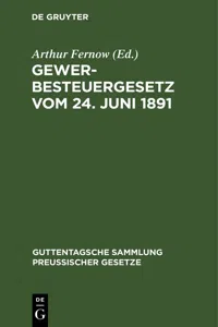 Gewerbesteuergesetz vom 24. Juni 1891_cover