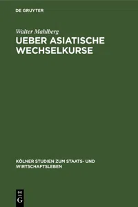 Ueber asiatische Wechselkurse_cover