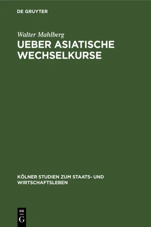 Ueber asiatische Wechselkurse