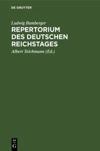 Repertorium des deutschen Reichstages_cover