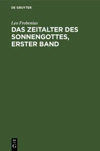 Das Zeitalter des Sonnengottes, erster Band_cover