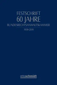 Festschrift 60 Jahre Bundesrechtsanwaltskammer_cover