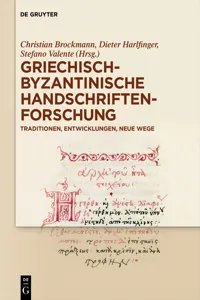 Griechisch-byzantinische Handschriftenforschung_cover