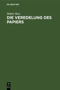 Die Veredelung des Papiers_cover